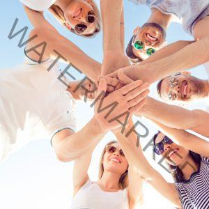 Reiki Share Friends Joining Hands group circle