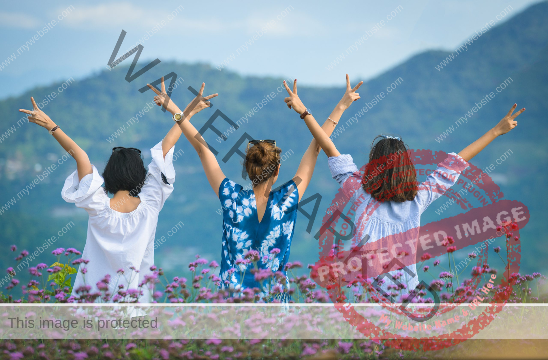 Reiki Play Day 3 girls fields hands up healing