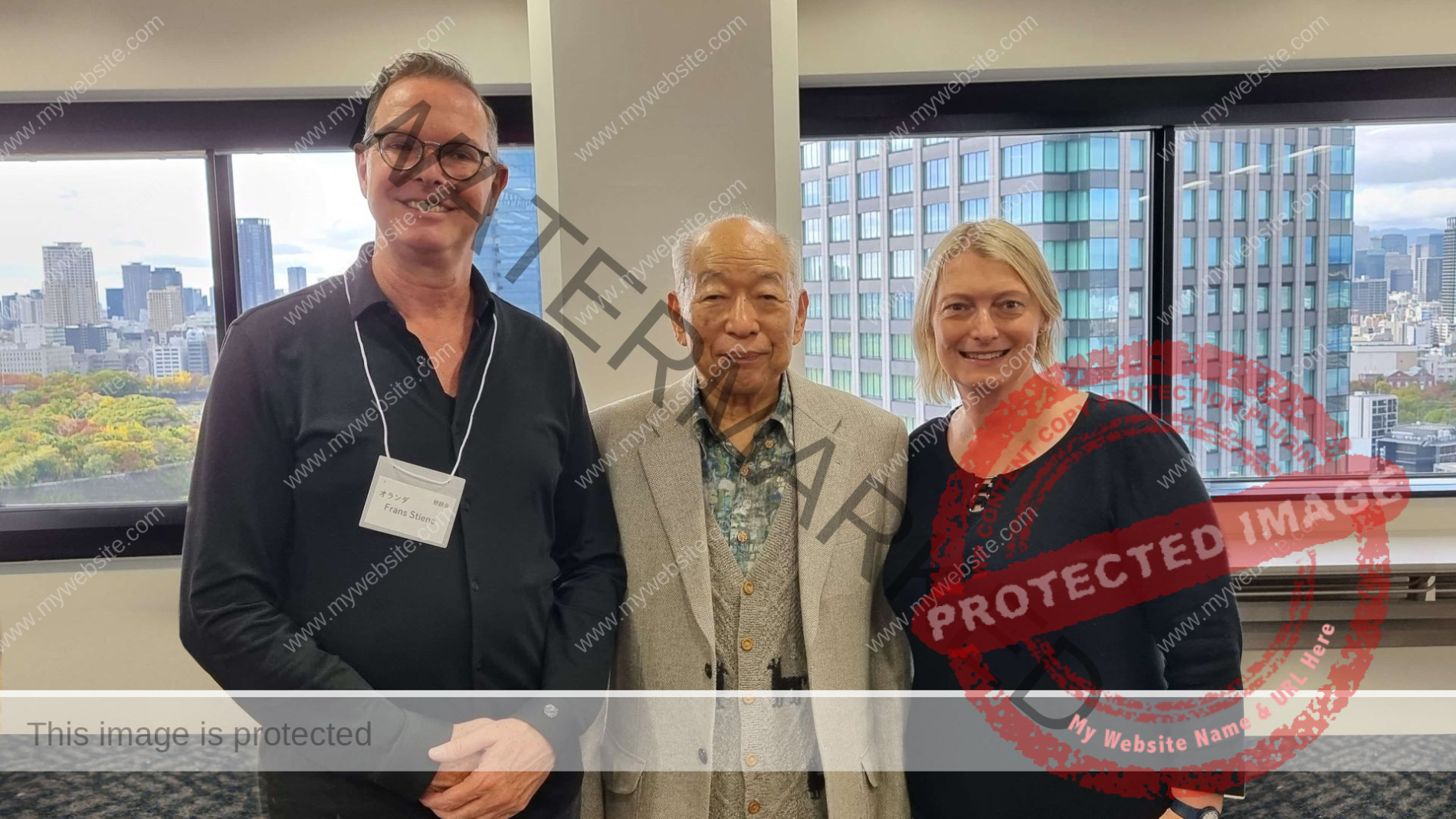 Frans Stiene, Hiroshi Doi and Diana Fels Osaka Japan Frans Stiene, Hiroshi Doi and Diana Fels Osaka Japan