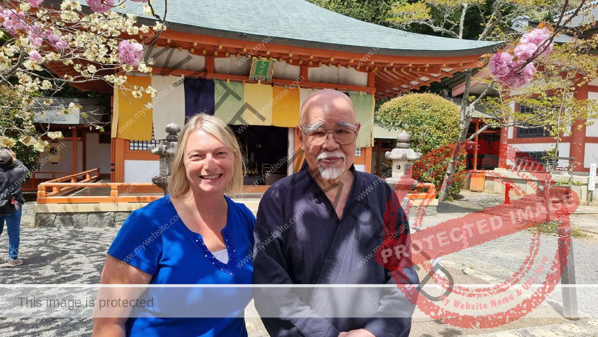 Hyakuten Inamoto and Diana Fels on Mount Kurama Japan Kyoto Reiki the Energy of the Universe